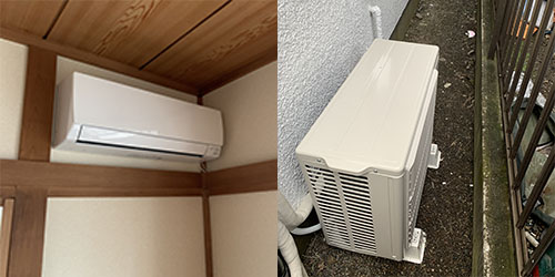 広島市内戸建1階での取り付け工事